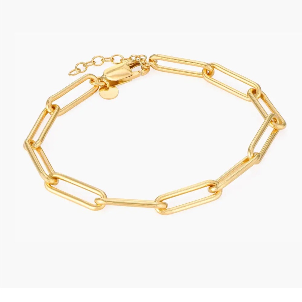 OAK AND LUNA BIG PAPERCLIP BRACELET